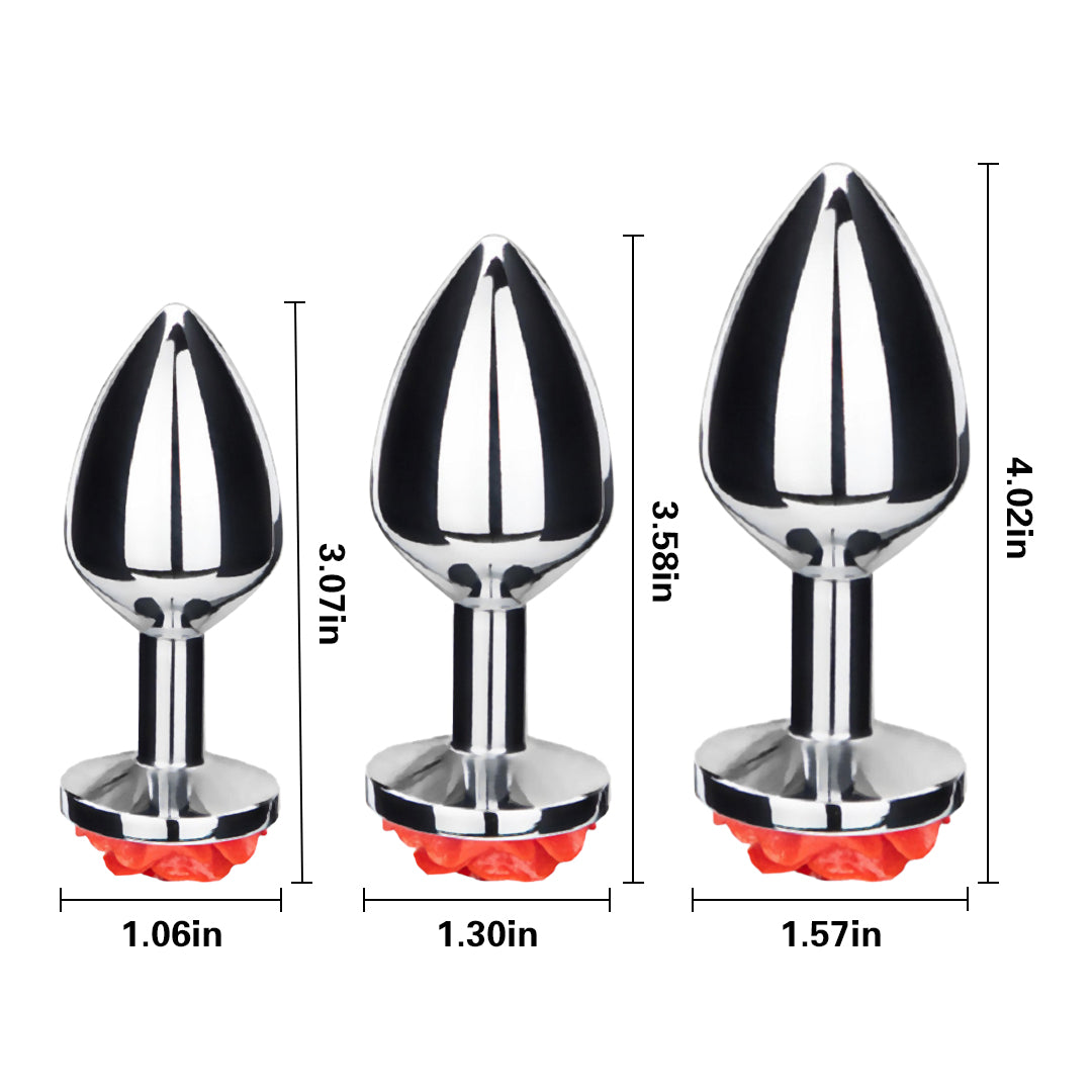 Rose metal classic anal plug anal trainer size