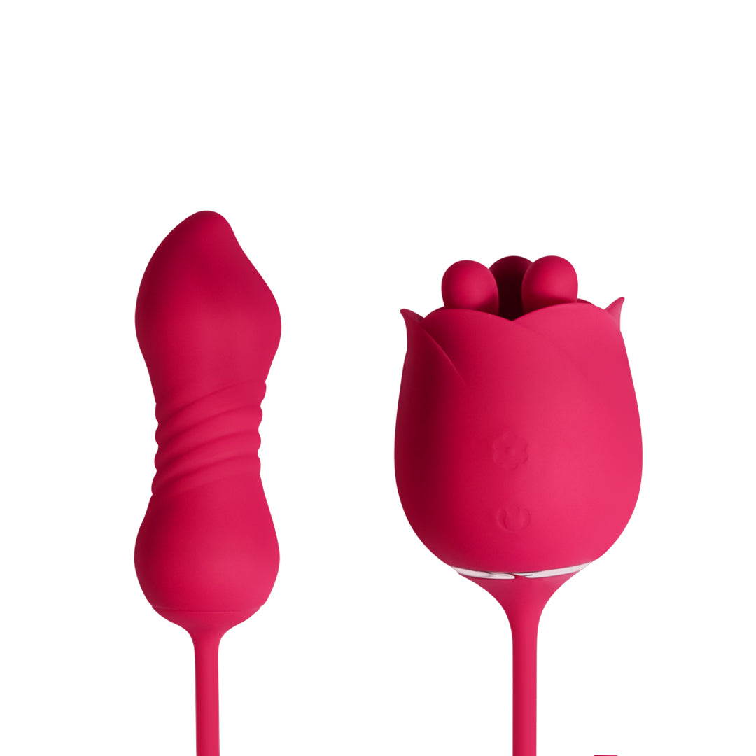 Massager Rose Toy with Dildo