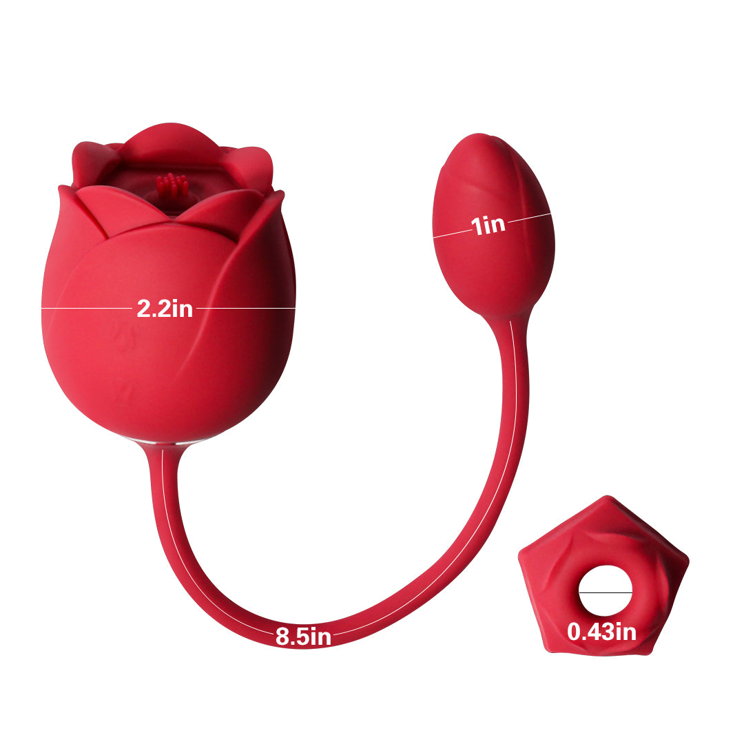 Rose Toy with Vibrating Egg for Women