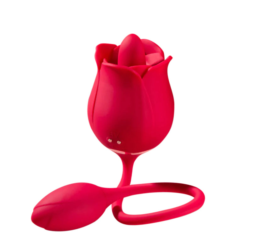 Tongue Rose Toy With Bullet Vibrator